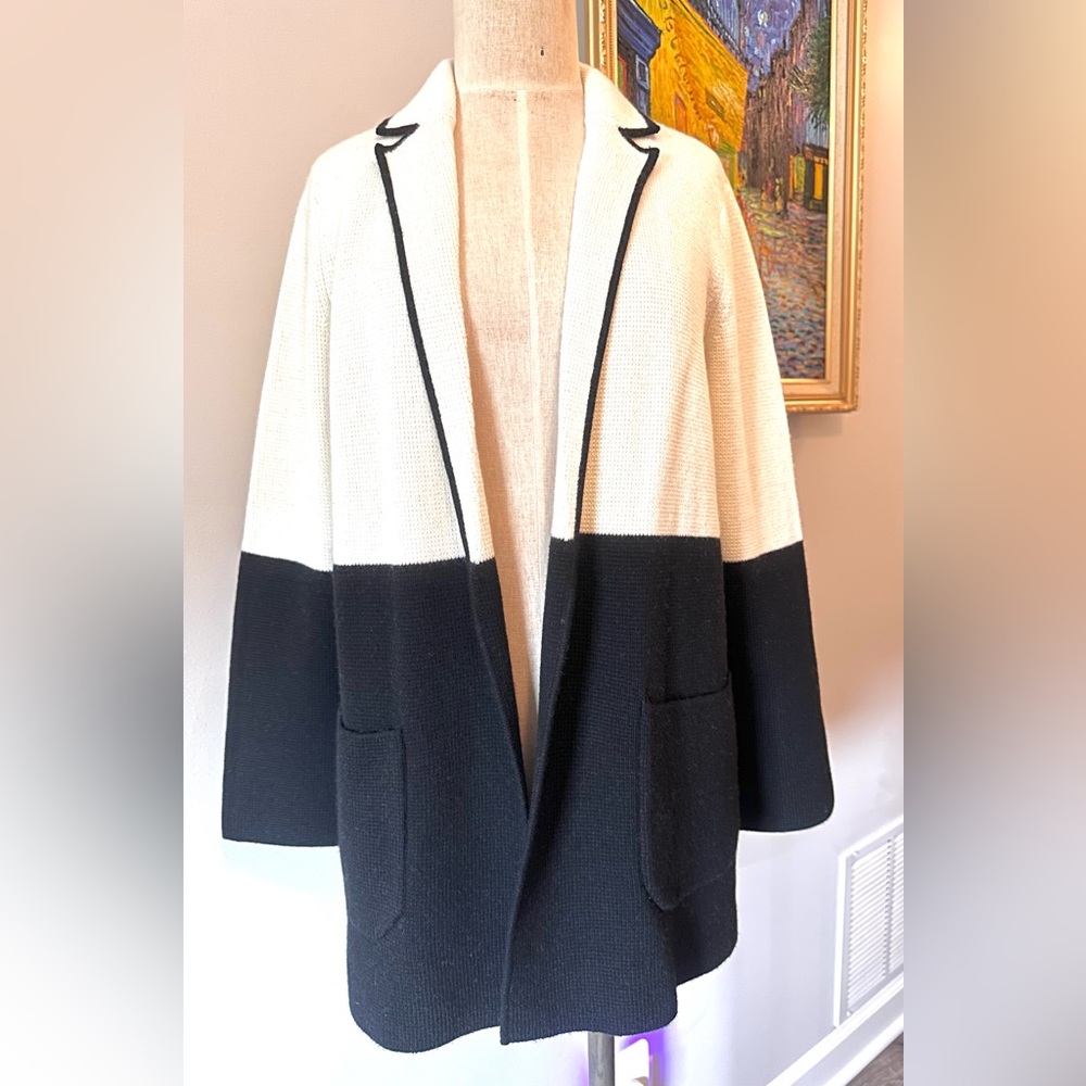 NWT Talbots Color-block Cardigan Sweater
